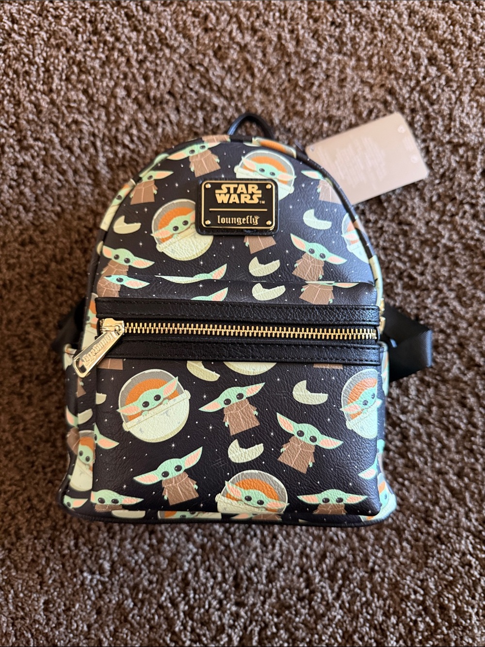 Loungefly Star Wars The Child Mini Backpack in Black, Mint Green, Tan